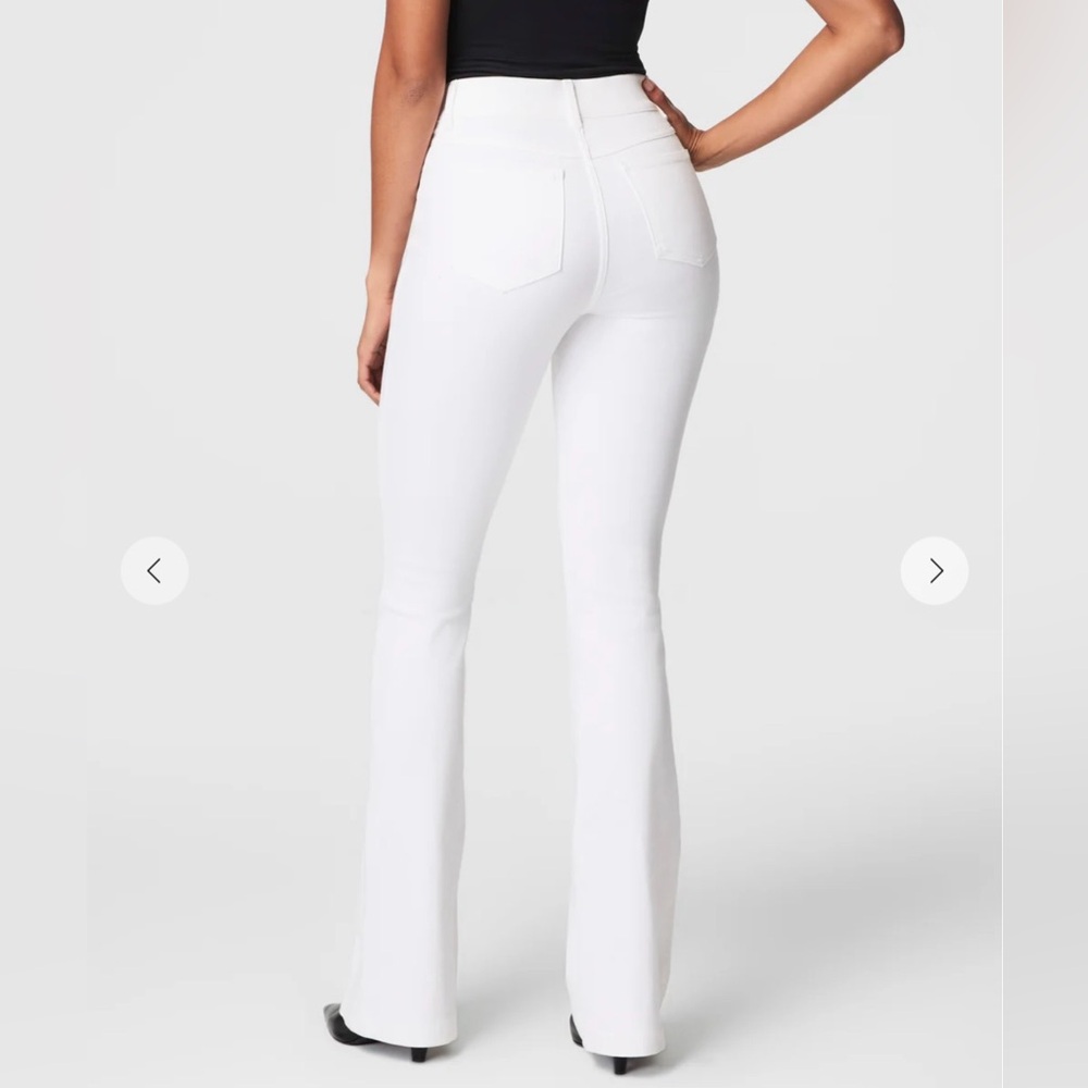 SPANX Women's  White Flare Jeans